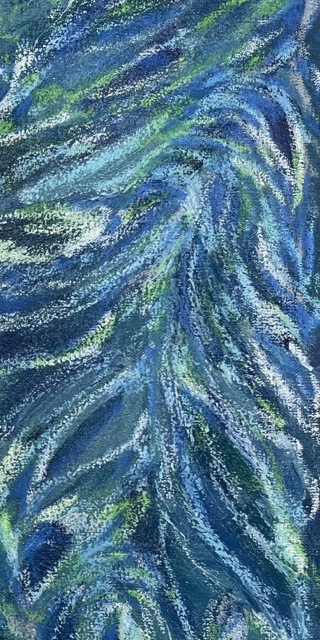 Detail view of texture and brushwork